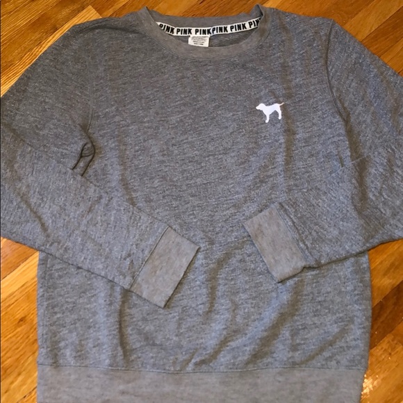 PINK Victoria's Secret Tops - Victoria’s Secret PINK Grey Sweatshirt. Size Small